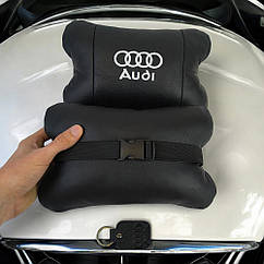 Автоподушка подарунок Audi / Ауді, Дорожня подушка в автомобіль, QZ-436 Подарунок автоаматору