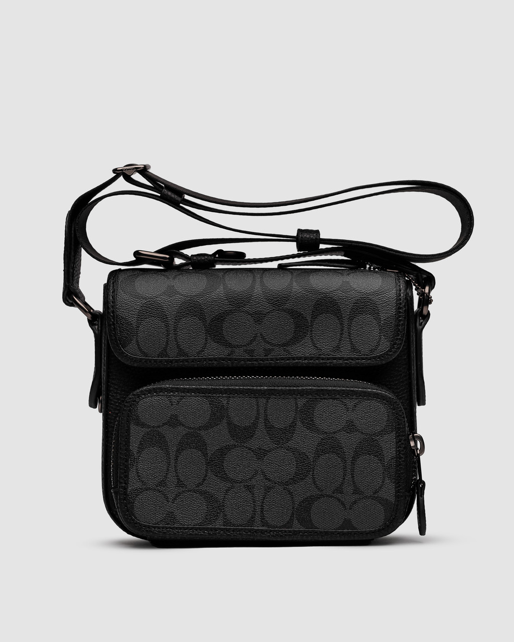 Шкіряна чоловіча сумка крос-боді Coach Sullivan Flap In Signature Canvas