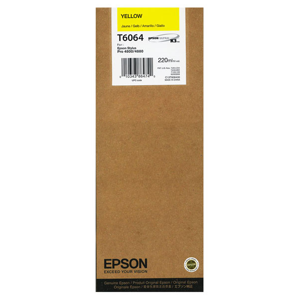 Картридж Epson T6064 Yellow (C13T606400) для принтера Stylus Pro 4880