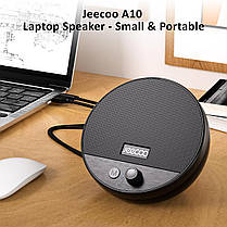 Дротові USB-колонки для ноутбука Jeecoo A10, комп'ютерні колонки Bluetooth (одинокі) — маленькі та портат, фото 6