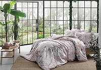 Комплект постільної білизни TAC сатин-Digital євро розмір Glienn Lilac