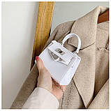 Дитяча маленька сумка 10448 крос-боді на ремінці біла, фото 5