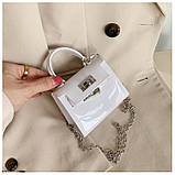 Дитяча маленька сумка 10448 крос-боді на ремінці біла, фото 4