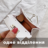 Дитяча маленька сумка 10448 крос-боді на ремінці біла, фото 3