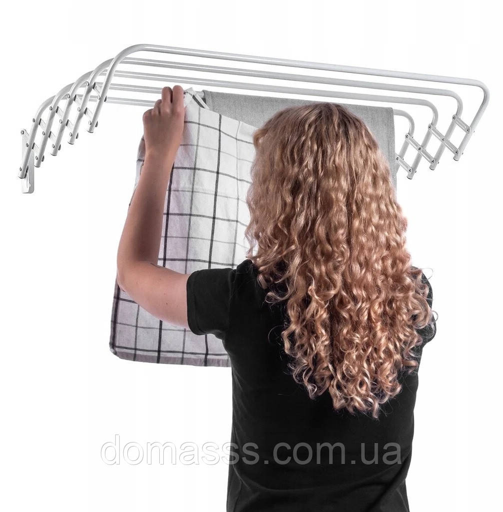 Настінна сушарка для білизни, телескопічна Gimi Brio Super 100 см (5м) (GM07310), фото 1