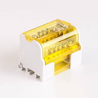 Крос-модуль 2*7 "земля" (шина нульова в корпусі з жовтою кришкою) (502970ж)