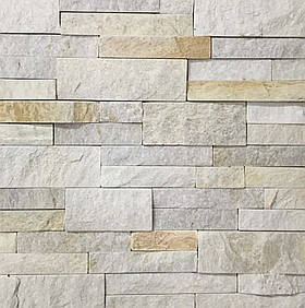 Фасадна плитка із тремоліта слонова кістка камінь для цоколя, фасаду, облицювання будинку