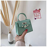 Дитяча маленька сумка 10448 крос-боді на ремінці бірюзова, фото 5