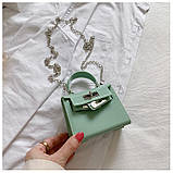 Дитяча маленька сумка 10448 крос-боді на ремінці бірюзова, фото 2