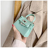 Дитяча маленька сумка 10448 крос-боді на ремінці бірюзова, фото 3