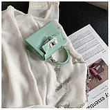 Дитяча маленька сумка 10448 крос-боді на ремінці бірюзова, фото 6