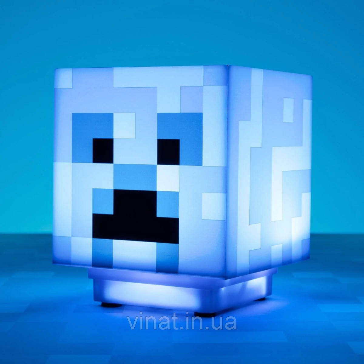 Світильник-нічник Minecraft Charged Creeper Light зі звуком крипера Синій