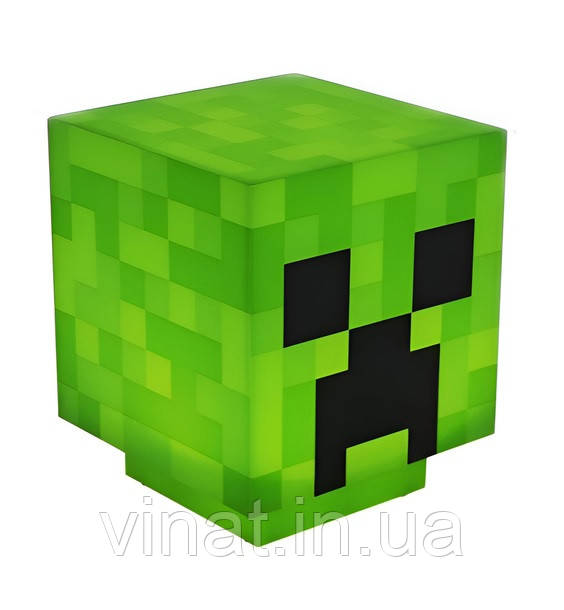 Світильник-нічник Minecraft Charged Creeper Light зі звуком крипера Зелений