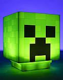 Світильник-нічник Minecraft Charged Creeper Light зі звуком крипера Зелений, фото 5