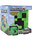 Світильник-нічник Minecraft Charged Creeper Light зі звуком крипера Зелений, фото 6