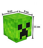 Світильник-нічник Minecraft Charged Creeper Light зі звуком крипера Зелений, фото 8
