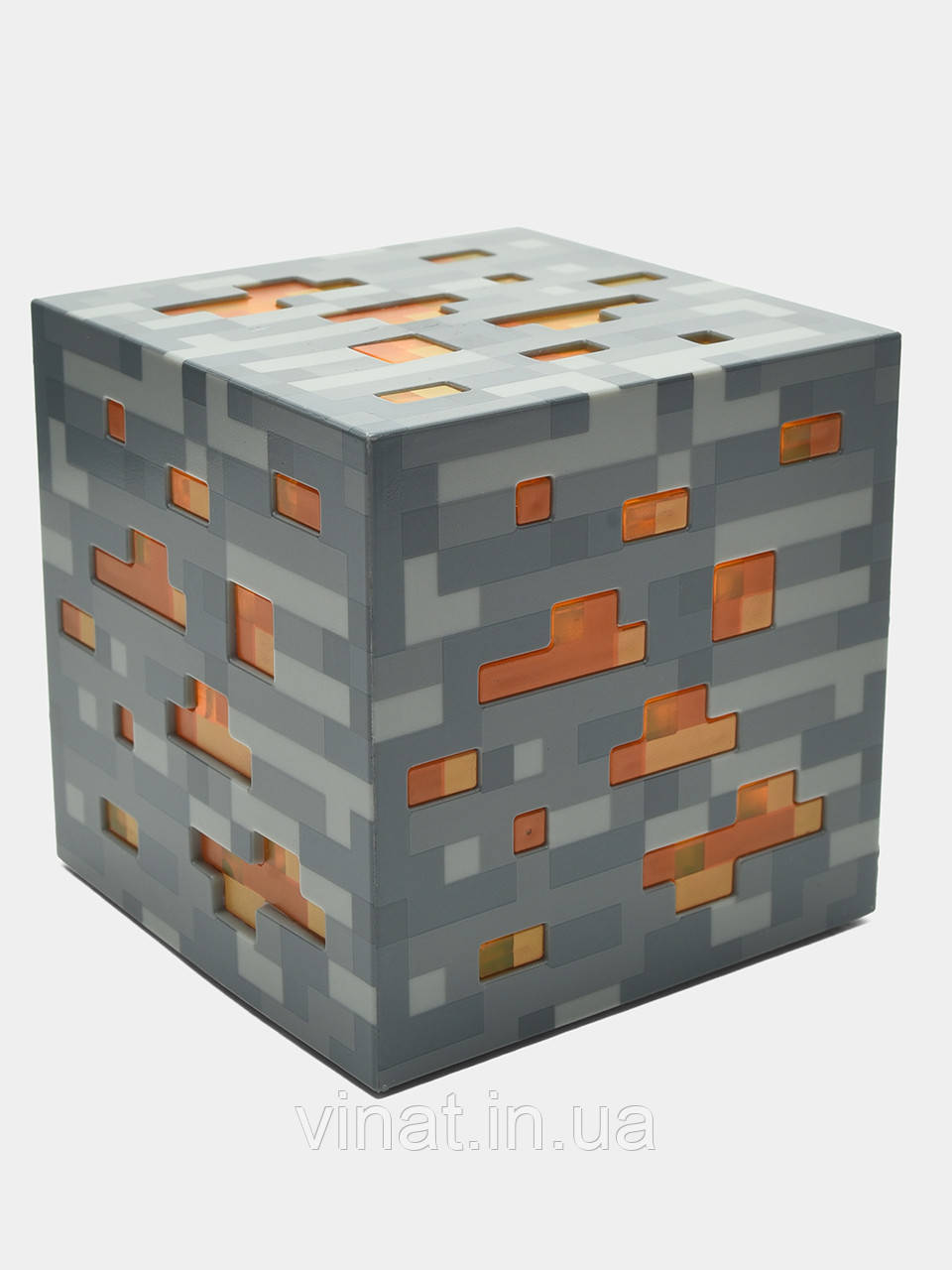 Нічник Майнкрафт Золота руда Minecraft Gold у формі куба акумуляторний Жовтий, фото 1