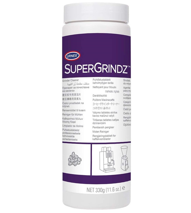 Гранулы Urnex SuperGrindz Grinder Cleaning 330 г. для чистки кофемолки в суперавтоматах