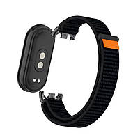 Ремінець для фітнес-браслету Mi Band 8 та 9 нейлоновий чорний, фото 4