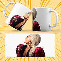 Чашка керамічна Біла 330 мл Lady Gaga 024