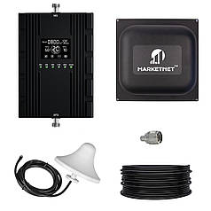 Комплект Репітер 5 діапазон 800/900/1800/2100/2600 МГц Lintratek AA20 з антеною Marketnet Square 19 дБ