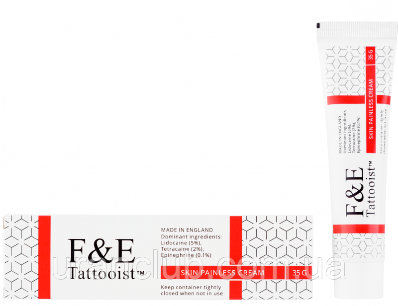 Крем анестетик з епінефрином Tattooist original red Татуїст 35 мл для тату,салонів краси,медицини