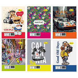 Блокнот для записів (А6, 40 аркушів, клітинка, на пружині) | Апельсин АП-1710