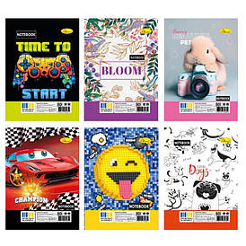 Блокнот для записів (А6, 80 аркушів, клітинка, на пружині) | Апельсин АП-1713