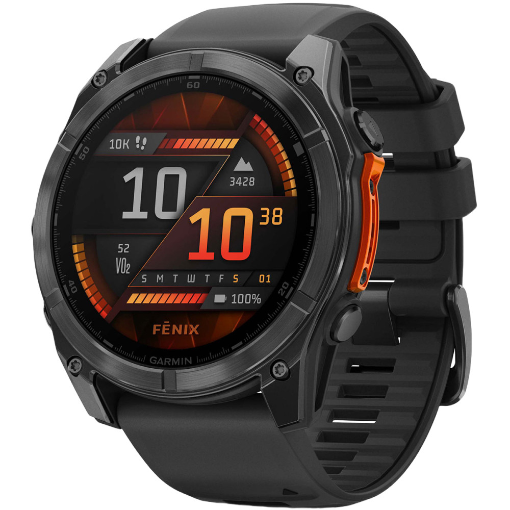 Garmin Fenix 8 51mm AMOLED Slate Gray with Black Silicone Band 010-02905-00 Розумний годинник, фото 1