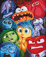 Картина за номерами 40х50 см Герої мультфільму. Головоломка. Думками навиворіт Орігамі LW3149