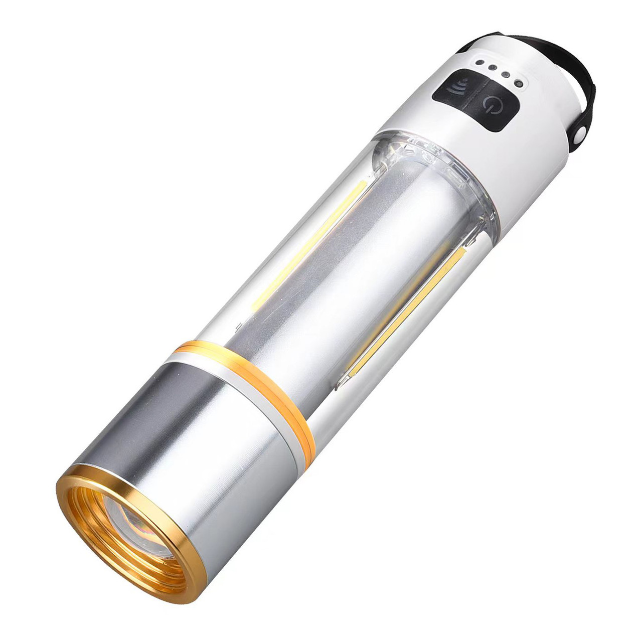 Ліхтар ручний YES-666-LED(white+yellow+red), multifunction кемпінг, Li-Ion аккум., магніт, гачок, ЗУ Type-C