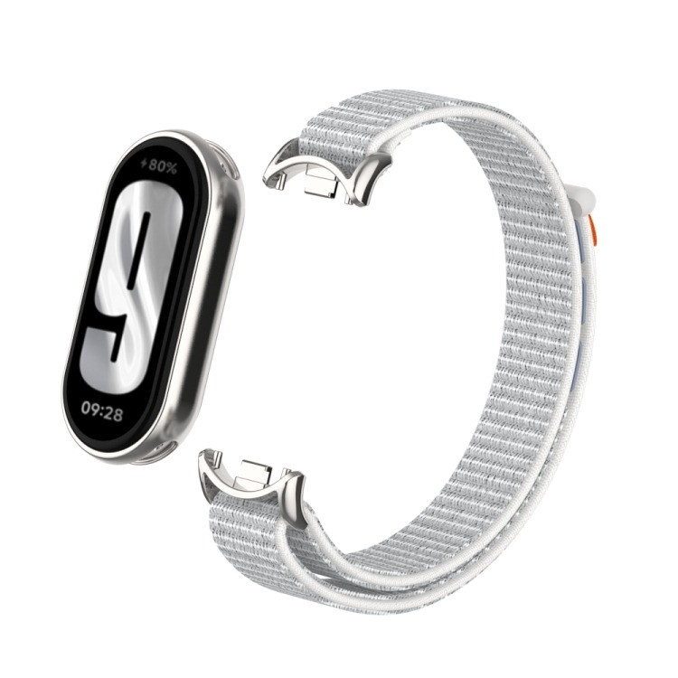 Ремінець для фітнес-браслету Mi Band 8 та 9 нейлоновий білий