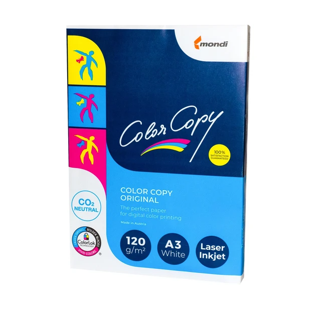 Папір офісний картон А3, 120г/м2, 250арк, Color Copy Mondi Папір щільний А3 для принтера