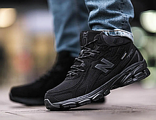 Чоловічі зимові кросівки з хутром New Balance 740 Gore-tex Black чорні водонепроникні, фото 4