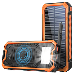 Сонячний зарядний пристрій Power Bank iBattery YD-888KW 30000mAh з ліхтариком та бездротовою зарядкою