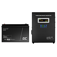 Комплект резервного електропостачання Інвертор Volt Polska 800W та Акумулятор VOLT AGM 100Ah 12V