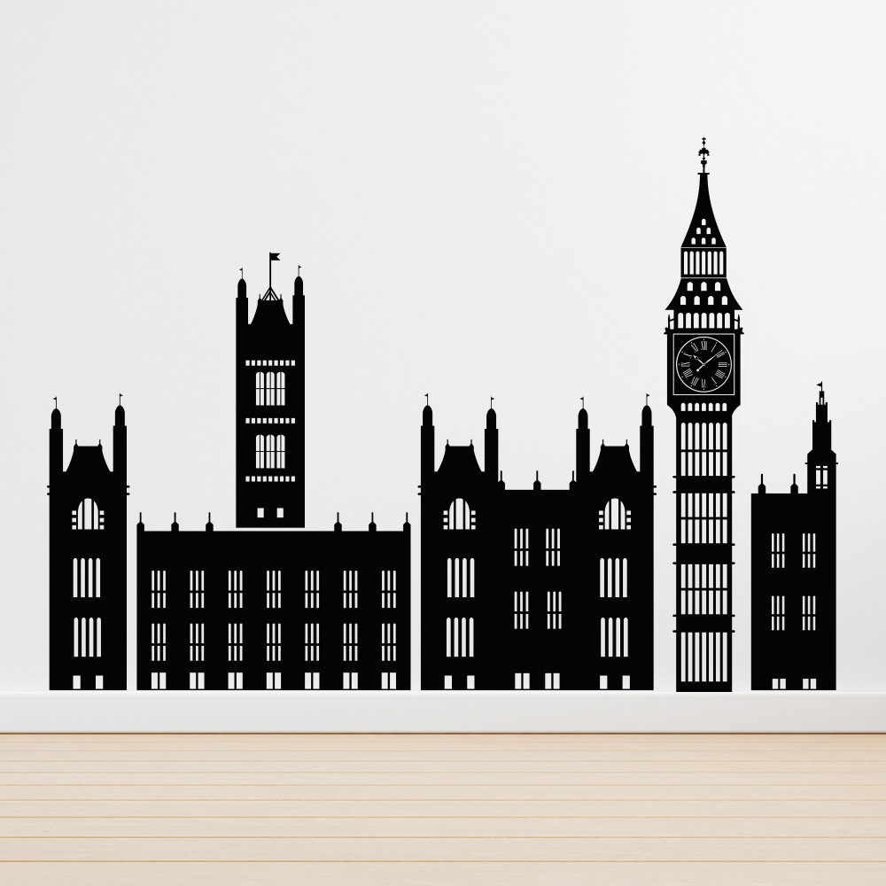 Великі наклейки на стіну Вестмінстерський палац 2000x1400 мм Біг-Бен Англія символи Великої Британії