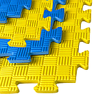 Набір пазлів 1м2 EVA 50*50см товщина 10мм синій/жовтий, м'яка тепла підлога в дитячу 50*50см, 10мм, фото 2