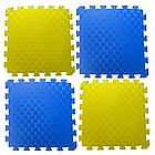 Набір пазлів 1м2 EVA 50*50см товщина 10мм синій/жовтий, м'яка тепла підлога в дитячу 50*50см, 10мм, фото 7