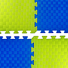 Набір пазлів 1м2 EVA 50*50см товщина 10мм синій/жовтий, м'яка тепла підлога в дитячу 50*50см, 10мм, фото 8