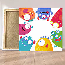 Картини за номерами 30*30 "Монстрики спостерігачі" NoES-0836, Strateg