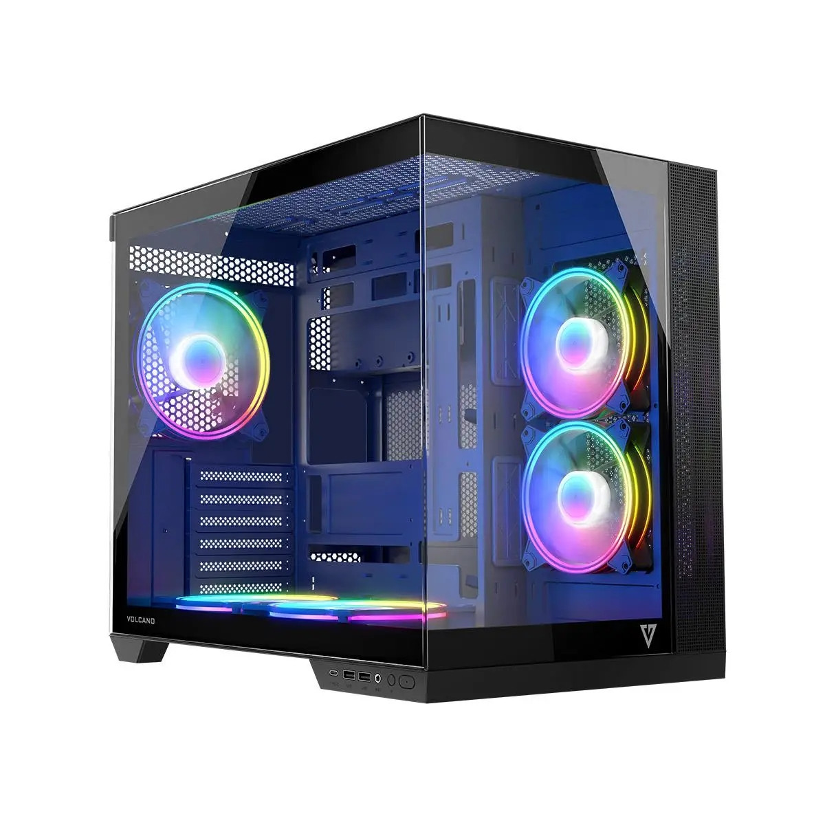 Корпус Modecom Volcano Panorama Apex ARGB 5F Midi Black (AT-PANORAMA-5F-ARGB-10-000000-0002)