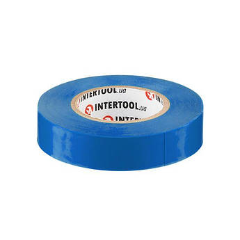 Стрічка ізоляційна 0.15 мм * 17 мм * 20 м, синя (уп. 10 шт) INTERTOOL IT-0020