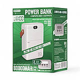 Power bank для гаджетів 80000 mAh Remax потужний повербанк 27 Вт павербанк зі швидкою зарядкою ремакс, фото 5