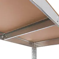 Стелаж металевий оцинкований Skladcom 1800х900х500 мм 4 полиці МДФ | Стелаж для гаража, фото 2