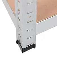 Стелаж металевий оцинкований Skladcom 1800х900х500 мм 4 полиці МДФ | Стелаж для гаража, фото 4