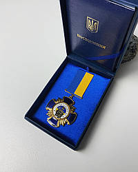 Нагрудний знак Хрест учасник бойових дій, покриття золото