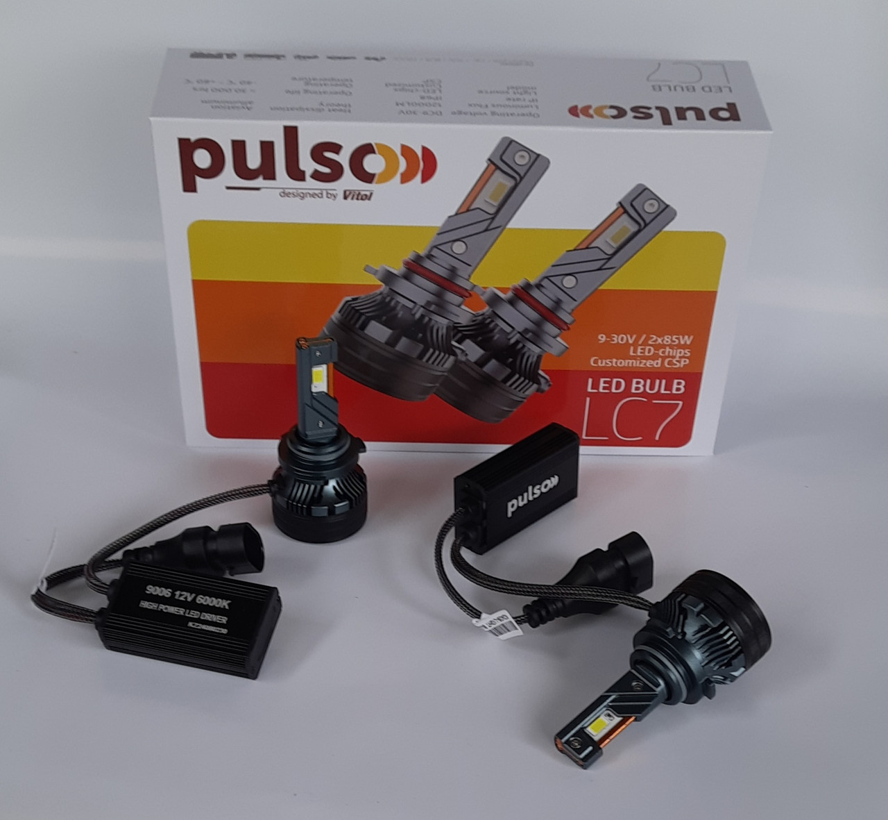 Лампи PULSO LC7 HB4 (9005) LED-chips Customized CSP 12V 24V 2*85W 12000Lm 6000k Can