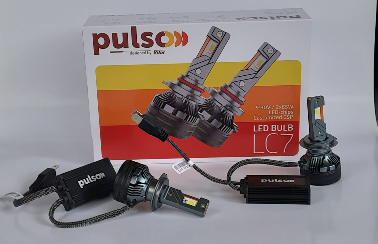 Лампи PULSO LC7 H7 LED-chips Customized CSP 12V 24V 2*85W 12000Lm 6000k Can