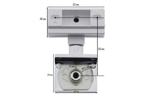 Петля для душевой кабины с креплением на профиле